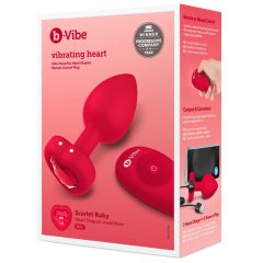 b-vibe heart - cordless anal vibrator with radio (red)