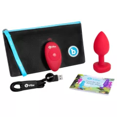   B-Vibe Heart - Rechargeable Remote-Controlled Anal Vibrator (Red)