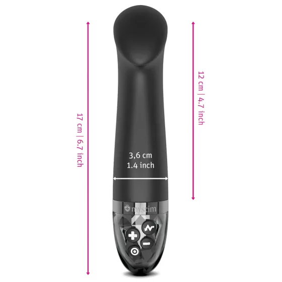 Mystim Right on Ron E-Stim - Electro G-Spot Vibrator (Black)