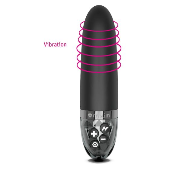 Mystim Sleek Freak E-Stim - Rechargeable Electro Wand Vibrator (Black)
