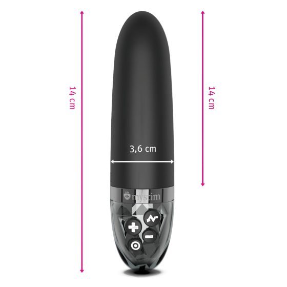 Mystim Sleek Freak E-Stim - Rechargeable Electro Wand Vibrator (Black)