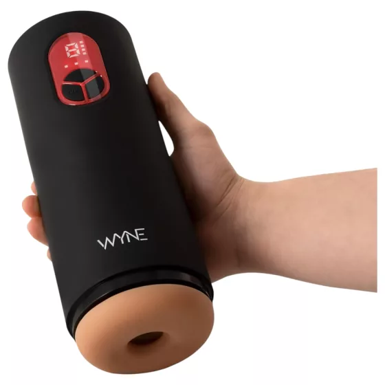 WYNE 07 - Rechargeable Vibrating & Suction Male Pleasure Device (Black)