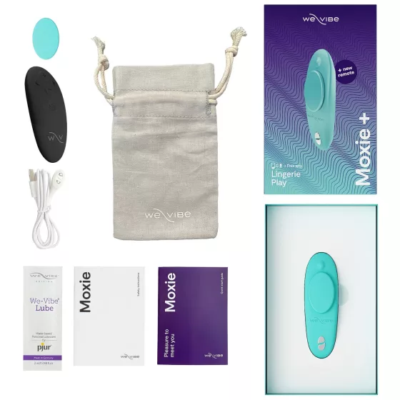 We-Vibe Moxie+ - Wearable app- and remote-controlled clitoral vibrator (turquoise)