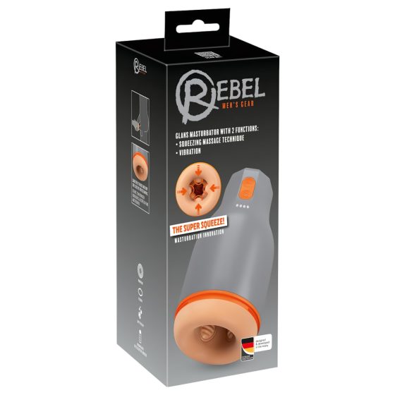 Rebel - Waterproof Grip Masturbator (Natural Gray)
