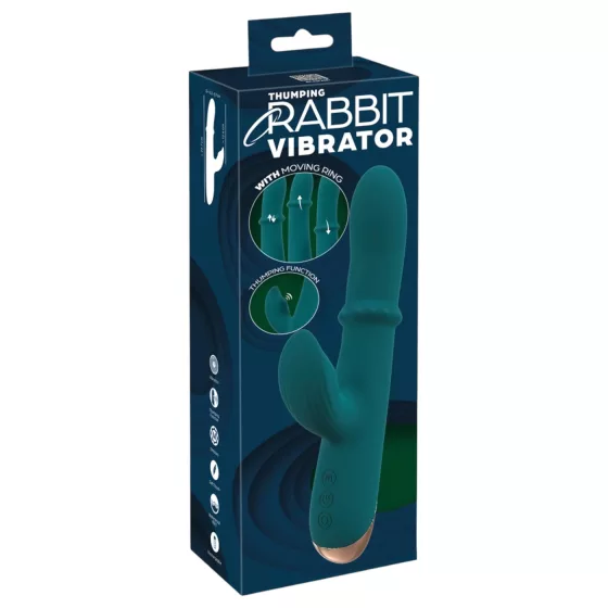 You2Toys Thumping Rabbit - Turquoise Vibrating Ring