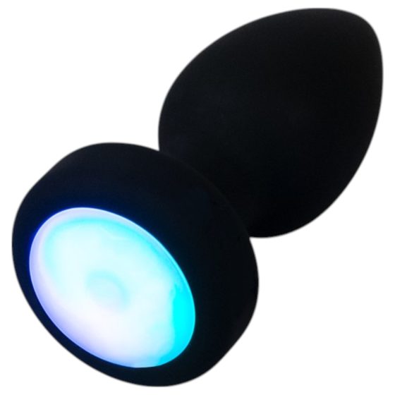 ANOS - glowing vibrating anal plug (black)