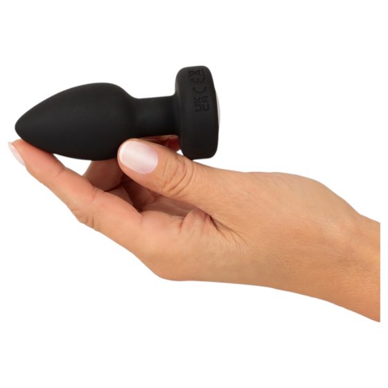 ANOS - glowing vibrating anal plug (black)