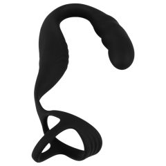   Rebel - prostate vibrator with penis and testicle ring (black) 