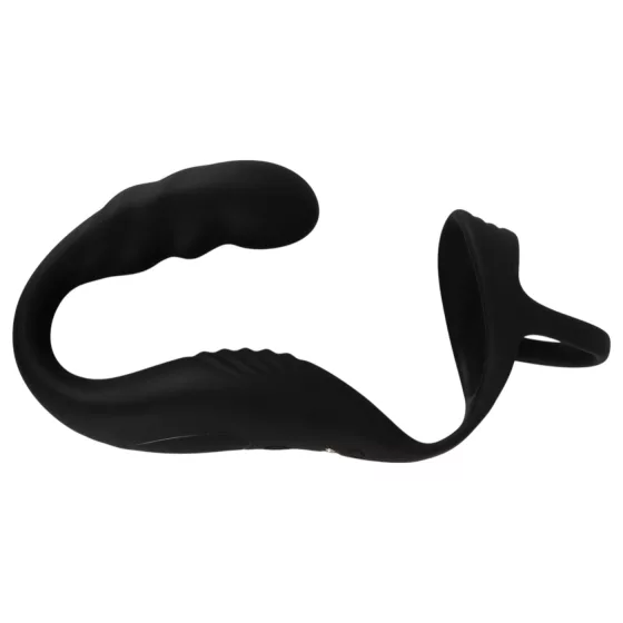 Rebel - Prostate Vibrator with Ring for Penis and Testicles (Black)