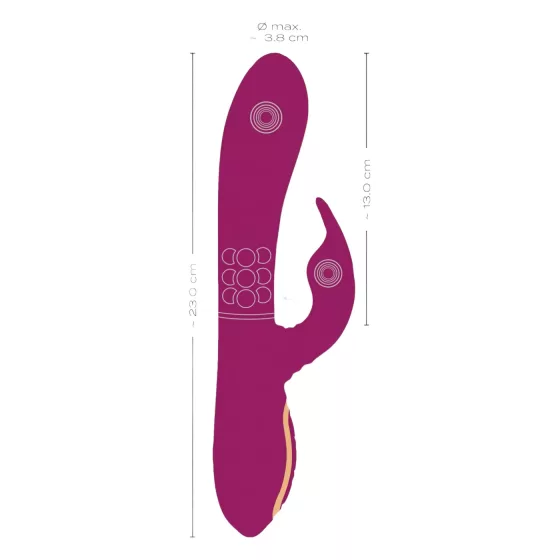 Javida - 3in1 Beaded Rotating Vibrator (Purple)