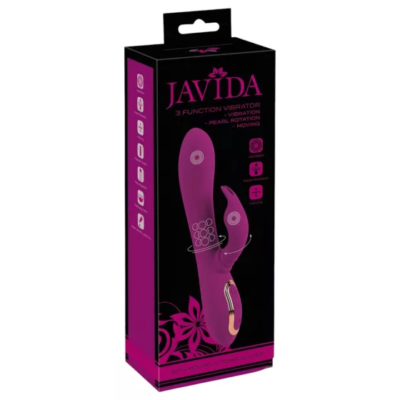 Javida - 3in1 Beaded Rotating Vibrator (Purple)