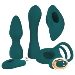 Couples Choice - 4in1 Remote Control Vibrator (Turquoise)