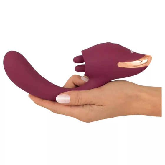 Javida - Dual Action Tongue Vibrator (Red)