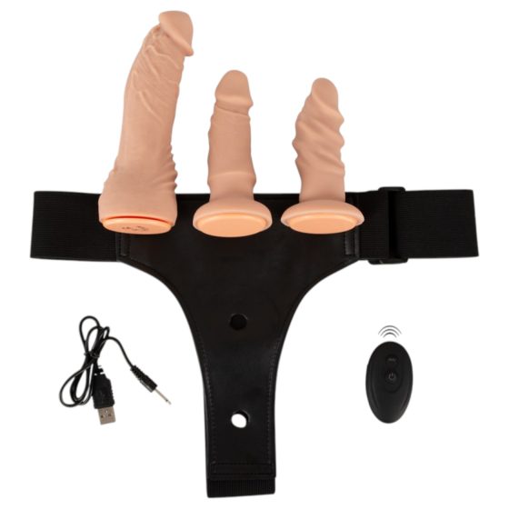 You2Toys - strap-on dildo set (natural)