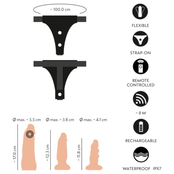 You2Toys - strap-on dildo set (natural)