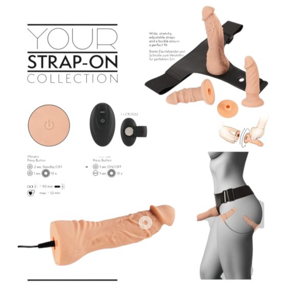 You2Toys - strap-on dildo set (natural)