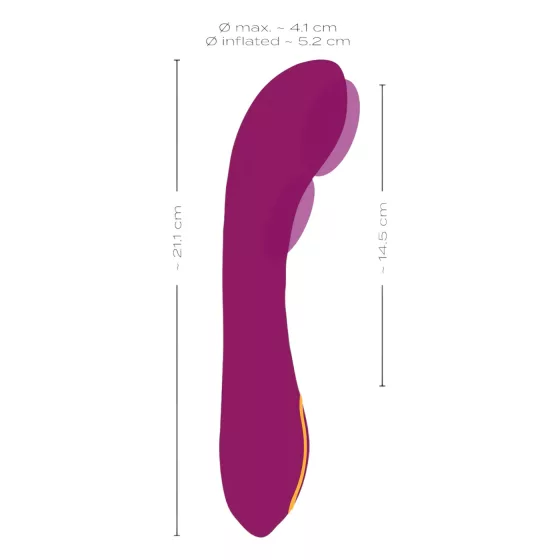 Javida - inflatable vibrator with 2 inflatable zones (purple)