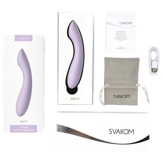 Svakom Amy 2 - Rechargeable, Waterproof G-Spot Vibrator (Purple)