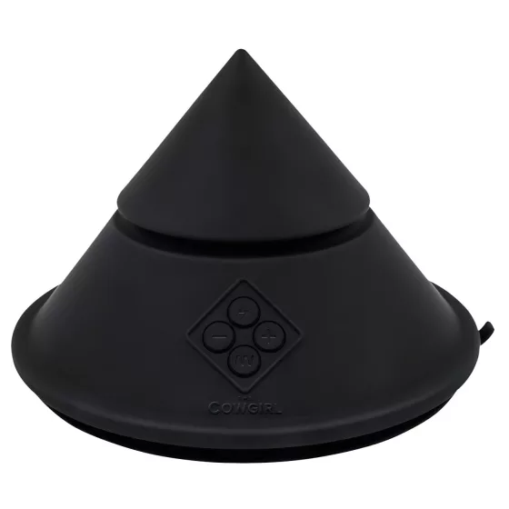 The Cowgirl Cone - app-controlled premium sex machine - with 2 interchangeable attachments, 20 vibration modes (black)