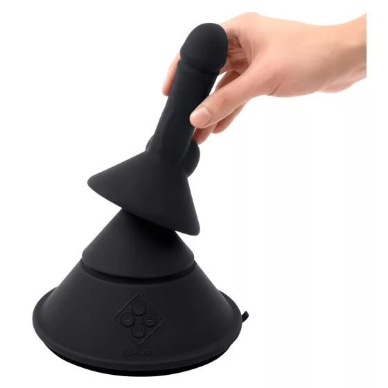 The Cowgirl Cone - app-controlled premium sex machine - with 2 interchangeable attachments, 20 vibration modes (black)