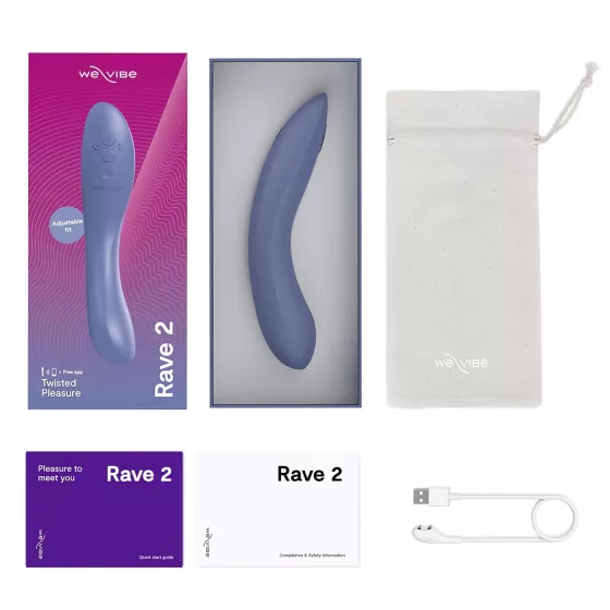 We-Vibe Rave 2 - Smart Rechargeable G-Spot Vibrator (Blue)