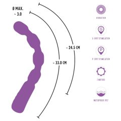 You2Toys - beaded G- and P-spot vibrator (purple)