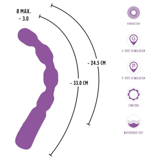 You2Toys - beaded G- and P-spot vibrator (purple)