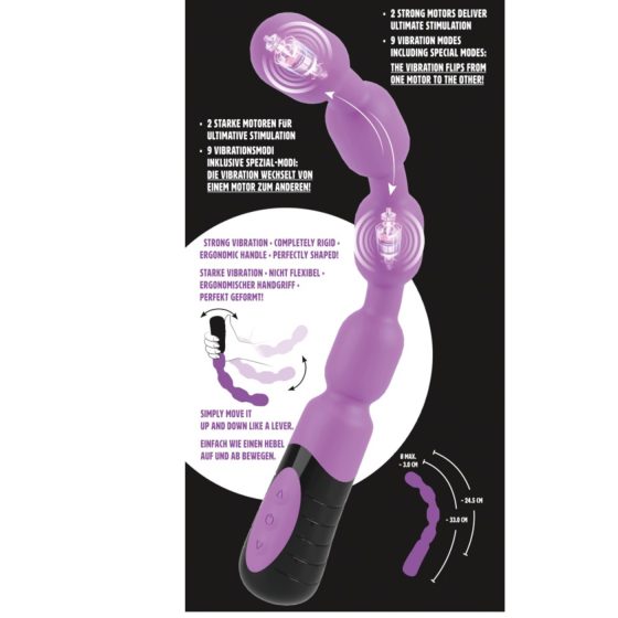 You2Toys - beaded G- and P-spot vibrator (purple)