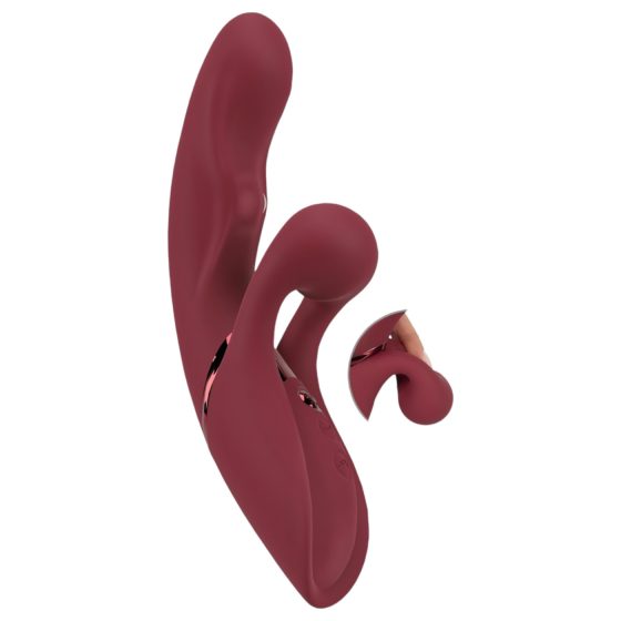 Javida 2-Function Rabbit - Rechargeable Clitoral Vibrator (Red)