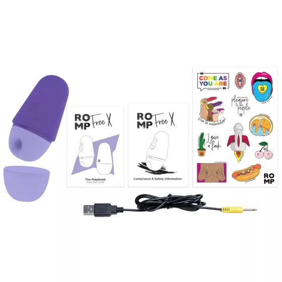 ROMP Free X - Rechargeable Airwave Clitoral Stimulator (Purple)