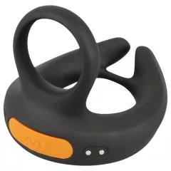 Rebel - Vibrating Black Penis Ring & Testicle Vibrator
