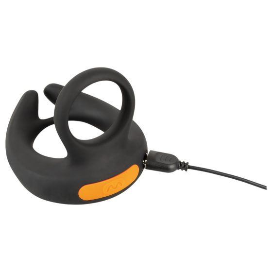 Rebel - Vibrating Black Penis Ring & Testicle Vibrator