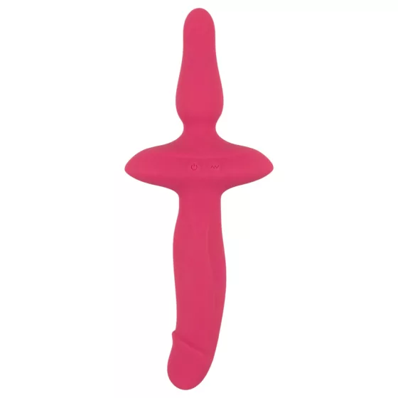 Couples Choice - 2in1 Vibrator & Anal Plug (Pink)