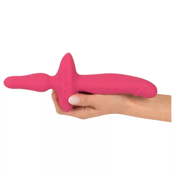 Couples Choice - 2in1 Vibrator & Anal Plug (Pink)