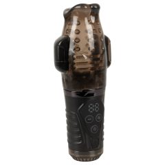 Stroker - suction, vibrating masturbator (grey) 