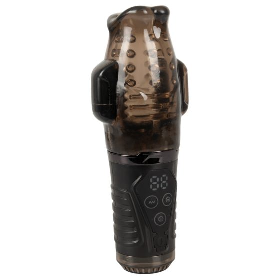 Stroker - suction, vibrating masturbator (grey) 