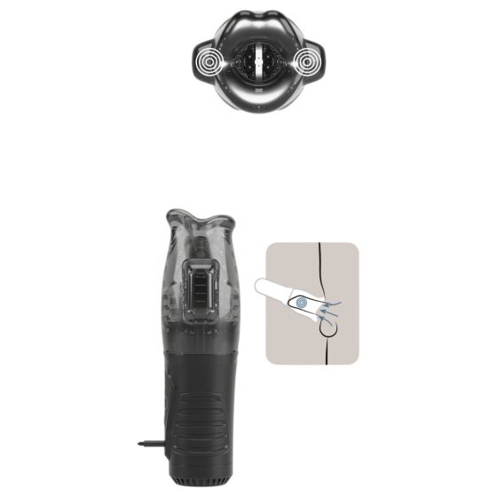 Stroker - suction, vibrating masturbator (grey) 