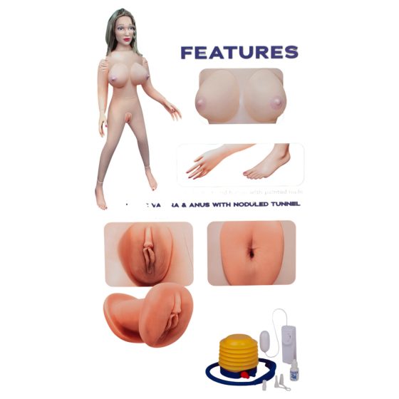 Excellent Power Amanda - life-size vibrating love doll 