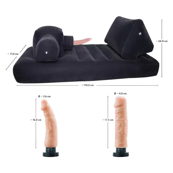 You2Toys Velvet Luxury - sex machine with built‑in bed (black)