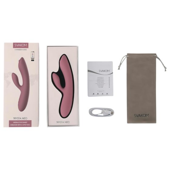 Svakom Trysta Neo - Pink Vibrator with Moving Beads & Clitoral Arm