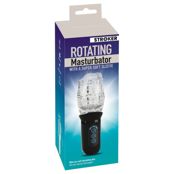 Stroker - Vibrating, rotating masturbator (clear)