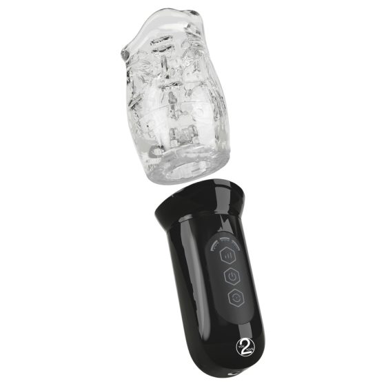 Stroker - Vibrating, rotating masturbator (clear)