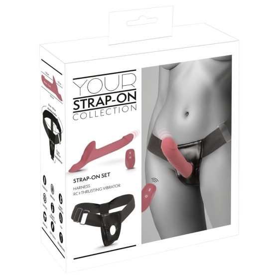 You2Toys - Strap-On Vibrator Set (Red)