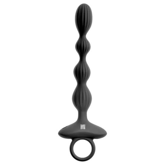 Anos - Dual Motor Anal Vibrator with Moving Beads (Black)