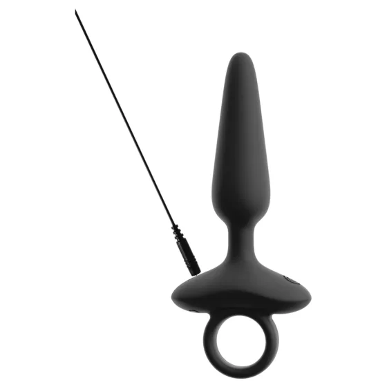 ANOS - Vibrating Anal Plug with Handle (Black)