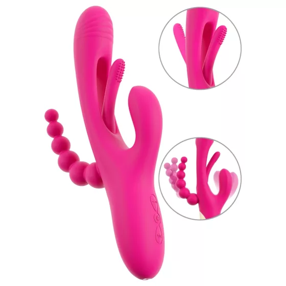 SMILE - Triple Action Tongue Vibrator (Pink)
