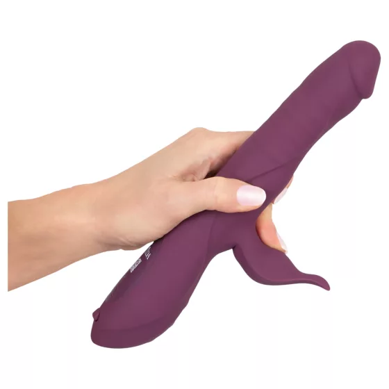 Javida - 3-in-1 Thrusting & Rotating Beaded Vibrator (Purple)
