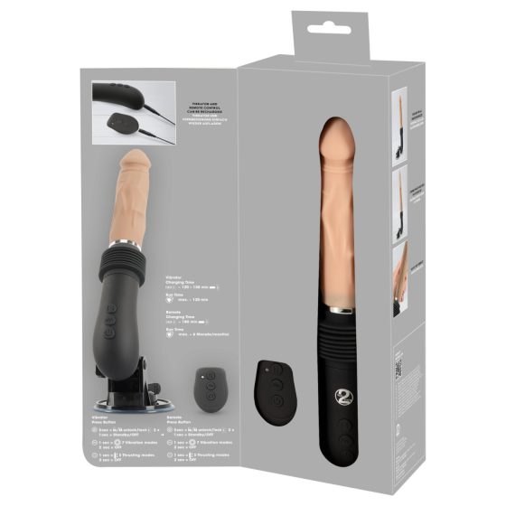 You2Toys RC Fucking Machine Flesh - thrusting vibrator (black)