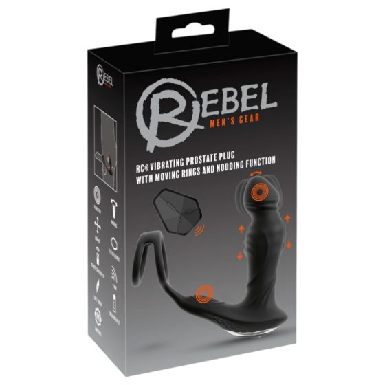 Rebel - thrusting prostate vibrator (black)