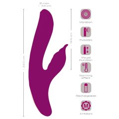 Javida - 4in1 G-Spot & Clitoral Stimulator Vibrator (Purple)